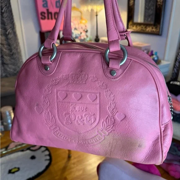 Juicy Couture Pink Satchel with Heart Charm